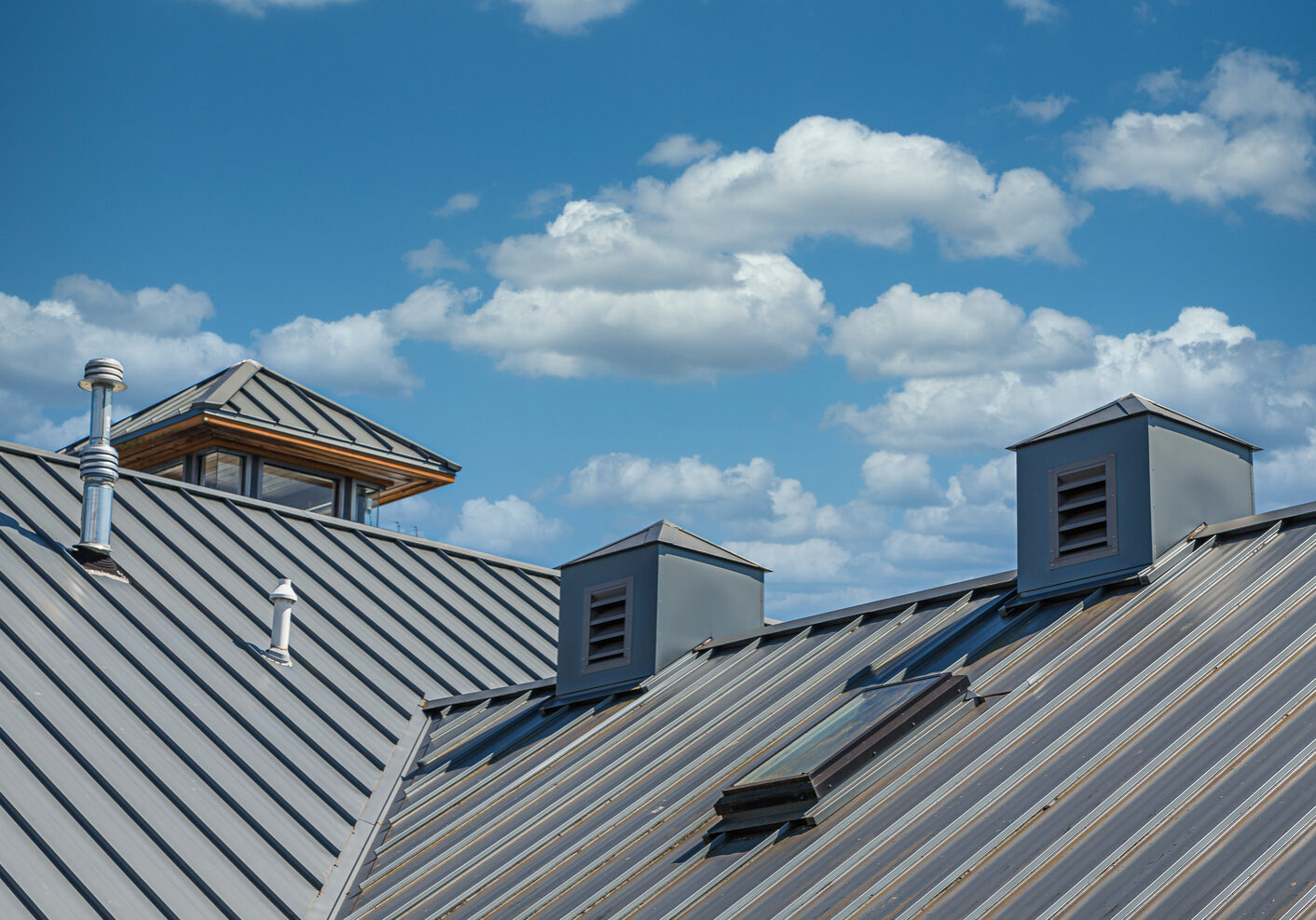 gray roof tops with attic vents